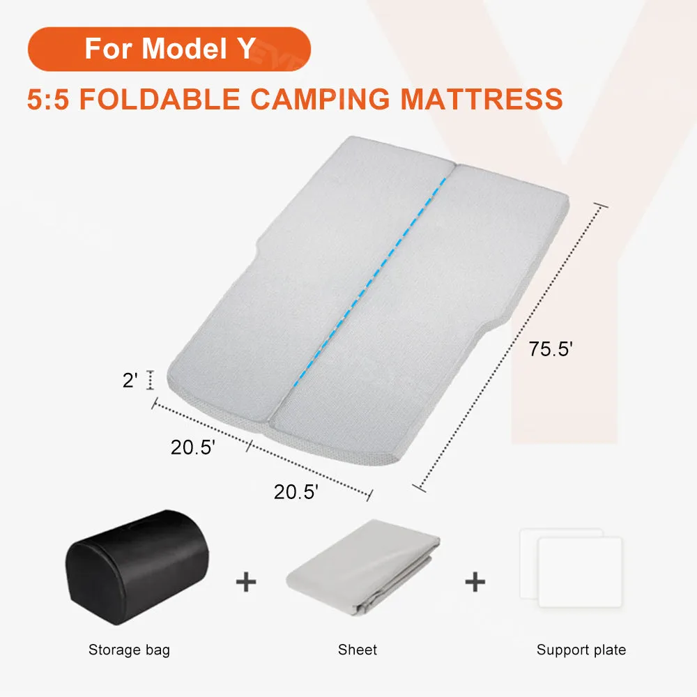 Tesla Model Y Camping Mattress Memory Foam Foldable Trunk Mattress Bed Mattress Road Trip