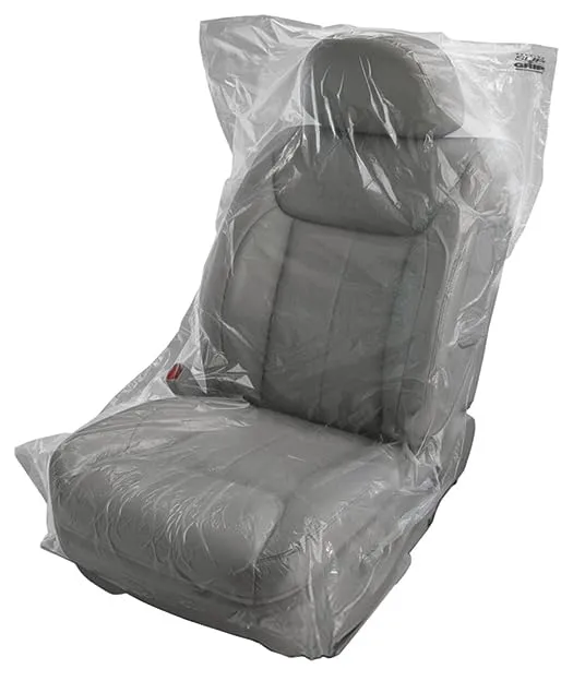 Thin Plastic Motor Vehicle Seat Covers - Slip Resistant, Standard Size Roll