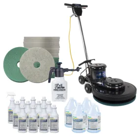 Trusted Clean 20" Commercial Floor Burnishing Package w/ Pads & Chemicals