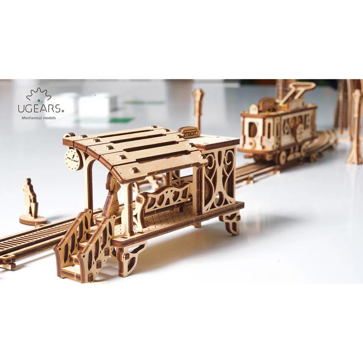 UGears Tram Line Model