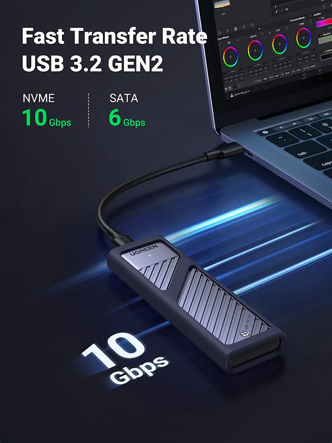 UGREEN M.2 NVMe SATA SSD Enclosure Adapter