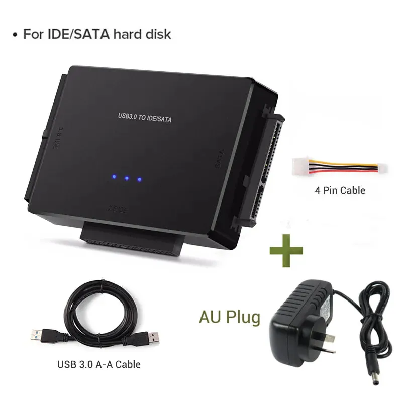 USB 3.0 to SATA IDE HDD/SSD Hard Disk 3 in 1 Ultra Recovery Converter