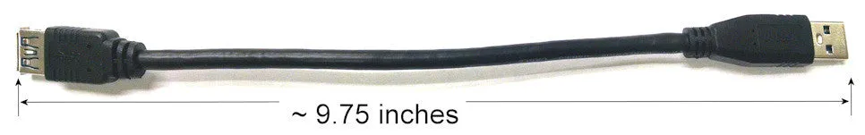 USB 3.0 Type A Male to Type A Female 6 inch Extension USB3MF-15BK USB3.0