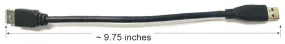 USB 3.0 Type A Male to Type A Female 6 inch Extension USB3MF-15BK USB3.0