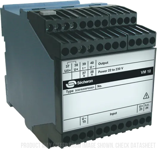 VM12-2kV-420, Voltage Amplifier, Vpn =  /-2000V Bipolar or Unipolar Selectable, 24...230VAC/DC, 5V Output, 15kV Isolation