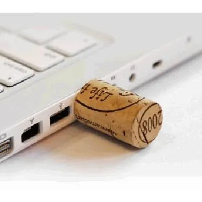 Wine Cork Recycled Wood USB Flash Drive