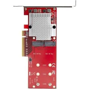 x8 Dual M.2 PCIe SSD Adapter - PCIe 3.0 - PCI Express M.2 SSD Adapter Card - For PCIe NVMe and PCIe AHCI M.2 SSDs (PEX8M2E2)